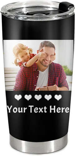 Miniatura 13 de Taza Personalizada de Viaje con Aislamiento al Vacío Personalizable con Tus Fotos y Texto Taza de Café Regalo de Navidad Cumpleaños