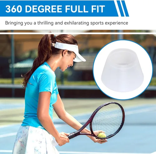 Miniatura 5 de Cubierta de extremo de raqueta de tenis, tapa de extremo de mango de raqueta de tenis, cubiertas traseras de silicona, accesorios deportivos