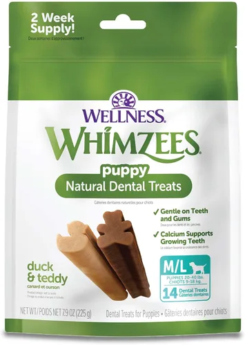 WHIMZEES Wellness Golosinas Dentales para Cachorros, Tamaño Mediano y Grande Stick, (14 Unidades)