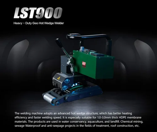 Miniatura 2 de Máquina de soldadura de geomembrana HDPE Soldador de cuña caliente Herramienta de soldadura de superposición de 1800W para 0.039-0.118 in Liner