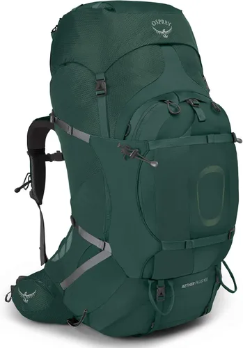 Miniatura 4 de Osprey Aether Plus 100L Mochila de mochilero para hombre, Axo Green, L/XL Axo Verde