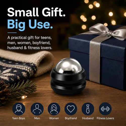 Miniatura 2 de Flyfan Bola Giratoria para Masaje en Frío - Regalos para Relleno de Calcetas para Hombres, Mujeres, Adolescentes, Niños, Se Mantiene Fría durante 6