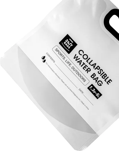 Miniatura 4 de 24/7 BAGS Paquete de 4 bolsas plegables para contenedores de agua de 1.3 galones/5 litros, resistente con asas de transporte, caminatas, viajes