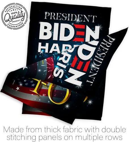 Miniatura 7 de Biden Harris Flag Juego de bandera de jardín President 46 con soporte de pared para votación patriótica, fiesta de té republicana demócrata