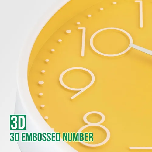 Miniatura 6 de Reloj de pared sin tictac, silencioso, moderno, simple, redondo, decoración, reloj de pared de cuarzo con esfera estereoscópica para el hogar