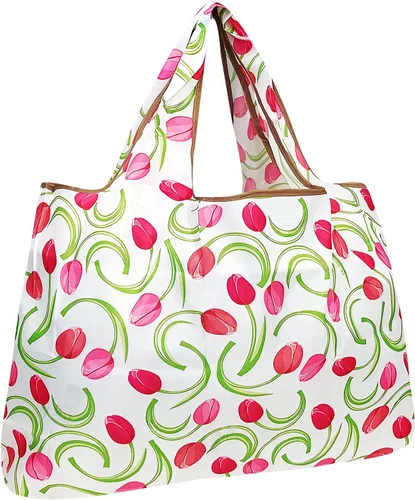 Miniatura 21 de allydrew - Bolsas grandes plegables de nailon reutilizables para comestibles, Conchas marinas Seashells