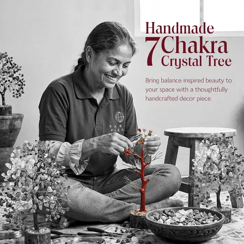 Miniatura 6 de Árbol de la vida hecho a mano de cristal de 7 chakras, regalos únicos de cumpleaños y aniversario para mujeres, madres y amigos Decoración