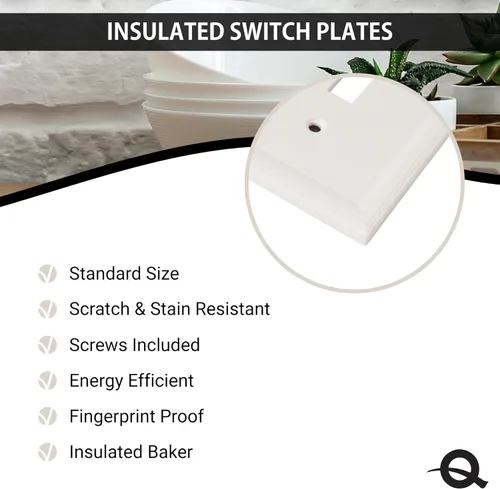 Miniatura 3 de Cubierta aislante para interruptor de luz, cubierta decorativa para enchufe, placa de pared. Blanco
