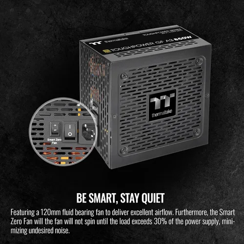 Miniatura 5 de Thermaltake Toughpower GF A3 850W, Conectores 450W reales de 12VHPWR en la fuente de alimentación y serie NVIDIA RTX 40, ATX 3.0/PCI-E 5.0, 80+