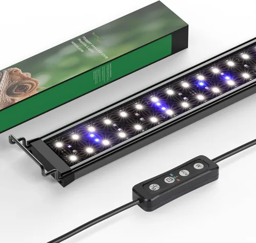 Miniatura 8 de Luz LED UVB de 8 W para reptiles, luz de terrario, luz extensible para tanque de reptiles con controlador y atenuación y 5 modos UVI de espectro
