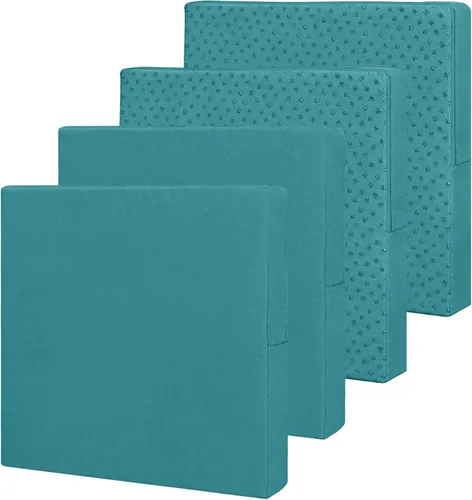 Easy-Going - Paquete de 4 fundas de cojín impermeables para patio, 24x24x4 pulgadas, fundas de repuesto antideslizantes para asientos al aire libre