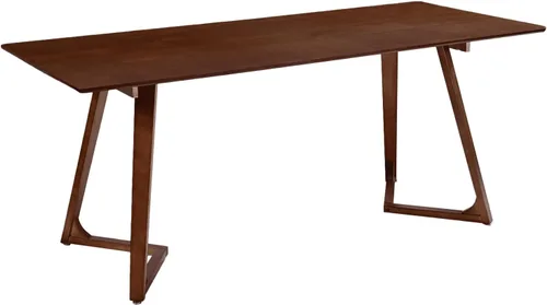Miniatura 3 de DELAVIN Mesa de comedor grande de madera maciza de 70.8 pulgadas para 6-8 personas, mesa de cocina moderna de roble con veta de madera natural, mesa