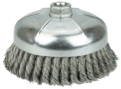 Miniatura 8 de Weiler 13286 Cepillo de alambre de alambre de una hilera de 2-3/4 pulgadas, relleno de acero de 0.020 pulgadas, tuerca UNC de 5/8"-11, fabricado