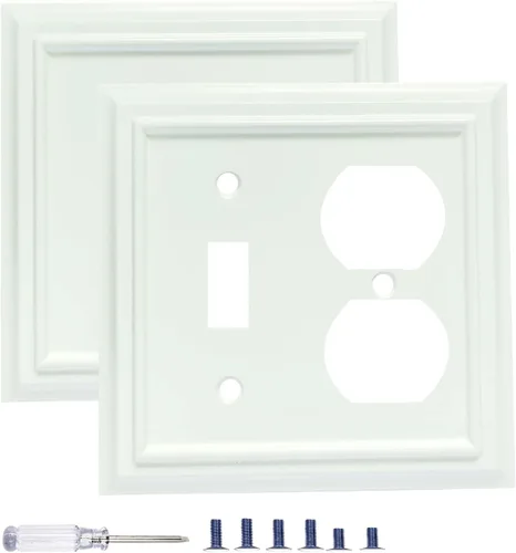Miniatura 15 de Placas de pared, cubiertas de toma de corriente dúplex, placas de interruptor de luz de palanca, cubierta de interruptor de luz para decoración
