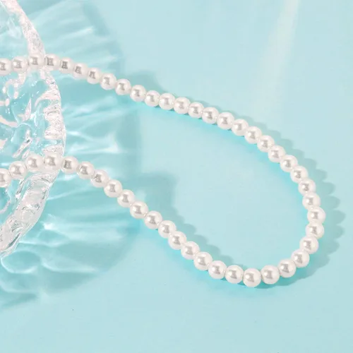 Miniatura 6 de Collar de perlas para hombre, collar redondo de perlas blancas para mujer, collar de perlas para hombre, collar de perlas, gargantilla, regalo