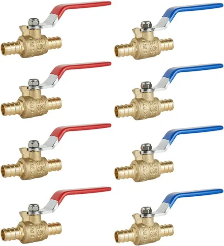 Miniatura 11 de EFIELD Válvula de parada de 1/2 pulgada Pex Brass Válvula de bola de cierre de puerto completo para aplicación de fontanería, mango azul