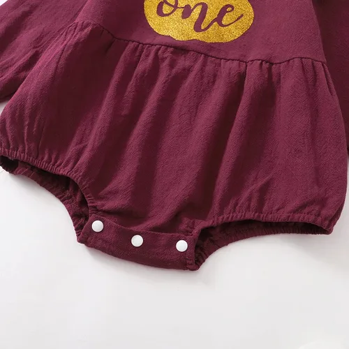 Miniatura 32 de Shalofer Traje de primer cumpleaños para bebé niña con diadema