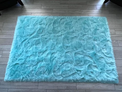 Miniatura 23 de LAMBZY Elegante y sofisticada alfombra rectangular de piel de oveja (beige, 2 x 3 pies)