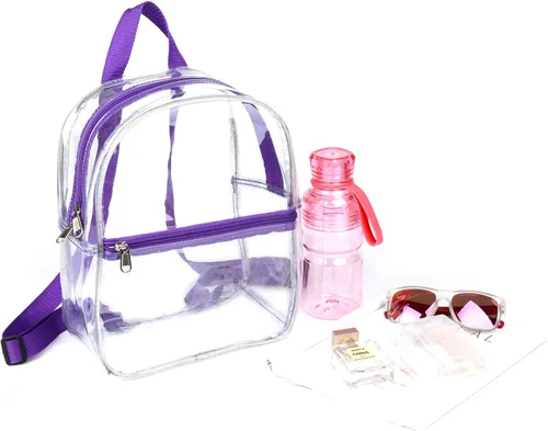 Miniatura 16 de Keepcross Mochila transparente de 12 x 6 x 12 pulgadas para eventos de estadio, bolsa transparente para estadios, eventos deportivos, festivales