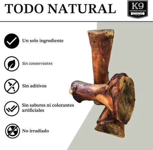 Miniatura 2 de K9 Connoisseur Huesos grandes para perros de médula de res de larga duración para masticadores agresivos, huesos de campeón de un solo ingrediente