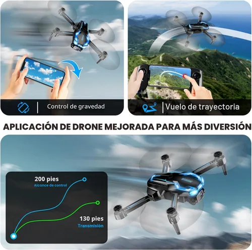 Miniatura 4 de Dron FPV HD 2K con cámara para adultos - Retención de altitud, despegue/aterrizaje con una tecla, 3 modos de velocidad, modo sin cabeza, 2
