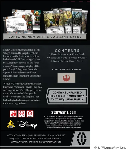 Miniatura 2 de Star Wars: Legion Logray & Wicket COMMANDER EXPANSION – Heroic Ewoks! Juego de miniaturas de mesa, juego de estrategia para niños y adultos, a