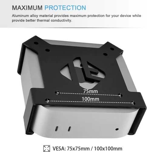 Miniatura 3 de IFCASE Soporte para Mac mini M4/M4 Pro 2024, debajo del escritorio, pared, monitor trasero VESA soporte de montaje con disipación de calor y diseño