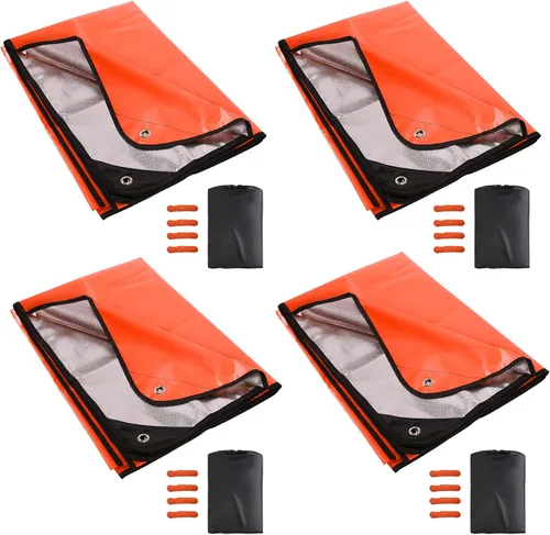 Miniatura 16 de RedSwing Manta de Supervivencia de Servicio Pesado, Lona Térmica de Emergencia Impermeable, Mantas Reflectantes Multiusos Aisladas para Todo Tipo