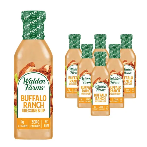 Miniatura 44 de Walden Farms Vinagreta de Tomate Seco al Sol – Aderezo sin calorías, bajo en carbohidratos, apto para dieta keto, vegano, sin azúcar con rico sabor