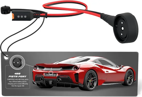 Miniatura 8 de JMR Adaptador para Ferrari 488 F8 California T Portofino 812 Roma GTC4Lusso FF F12 296 Compatible con CTEK (puerto magnético, con indicador)