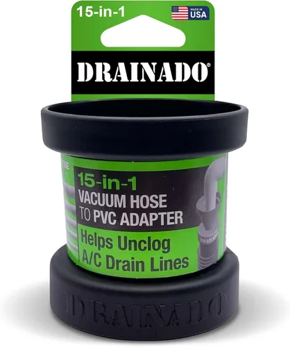 Adaptador de manguera de vacío múltiple a tubería de PVC - Ayuda a desatascar las líneas de drenaje del A/C sin esfuerzo - No más reductores, cinta