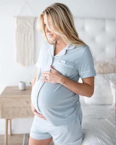 Miniatura 5 de Kindred Bravely Clea Classic - Conjunto de pijama de manga corta para maternidad y lactancia