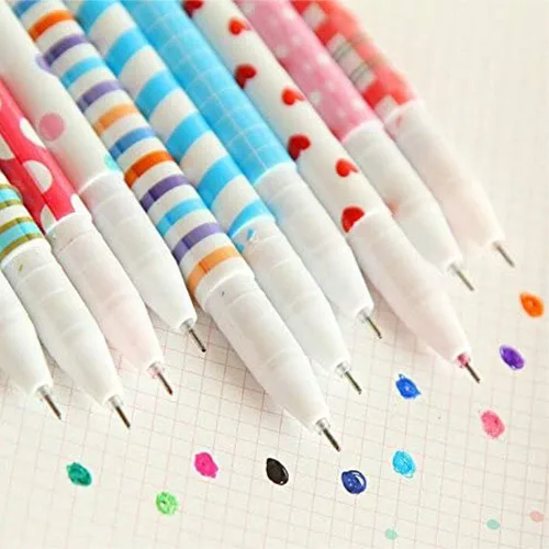 Miniatura 3 de Lindos bolígrafos de dibujos animados frescos y encantadores coloridos para escribir suavemente, diario para amigos (multicolor, 10 unidades)