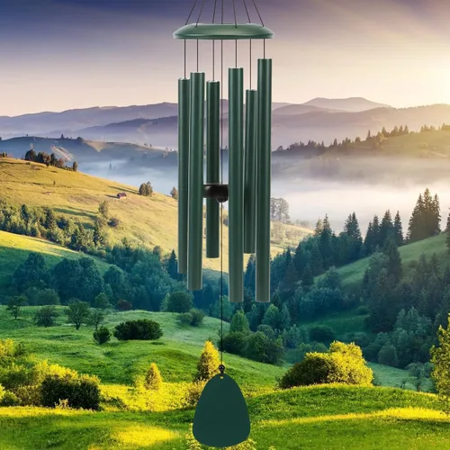 Miniatura 8 de FSVGYY Campanillas de viento para exteriores, decoración grande, tono profundo, tonos melódicos relajantes, campanillas de viento para exteriores