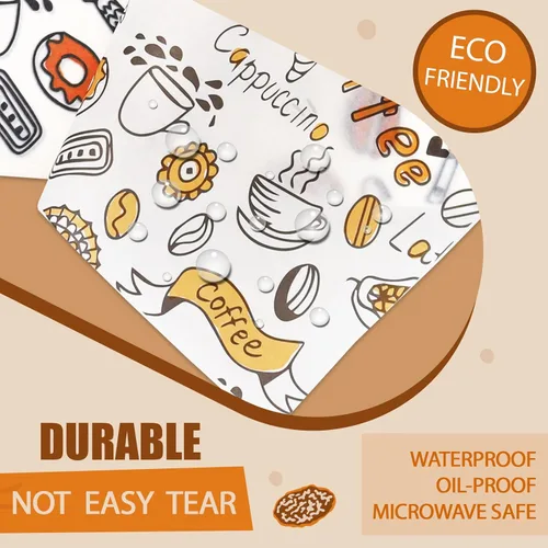 Miniatura 3 de 300 hojas de papel de delicatessen de 8 x 12 pulgadas, hojas de papel encerado para alimentos, papel de envoltura de sándwich resistente a la grasa