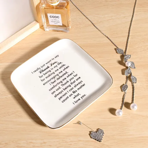 Miniatura 3 de PUDDING CABIN - Plato para anillos para regalo de agradecimiento para mujeres, madres, maestras, compañeras de trabajo con el mensaje "Thank You for