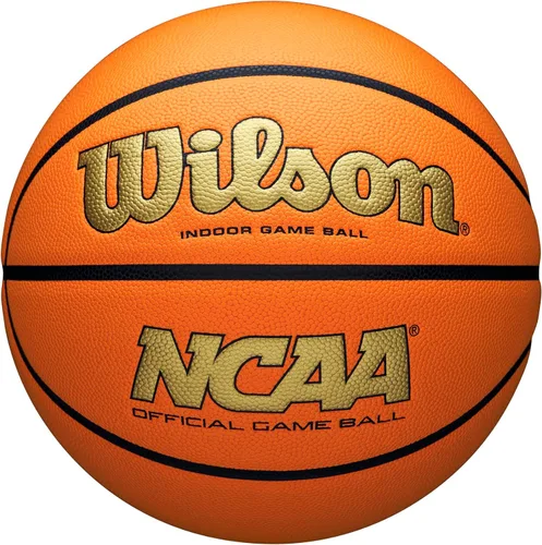 Miniatura 19 de Wilson NCAA Evo NXT Balones de Baloncesto Oficiales para Juegos en Interiores - Tamaños 6 y 7 Negro/Naranja