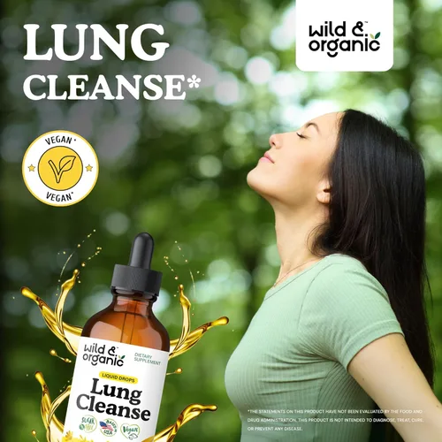 Miniatura 2 de Wild & Organic Tintura de desintoxicación de limpieza pulmonar - Gotas de gordolobo para pulmones - Suplemento de extracto de gordolobo a base