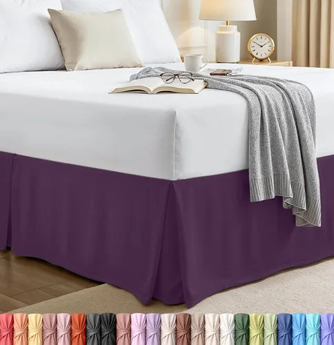 Miniatura 30 de Utopia Bedding Falda para cama individual – Paquete de 20 – Volantes plisados cuádruples suaves – Fácil ajuste con caída a medida de 15 pulgadas