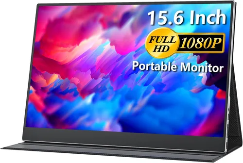 cocopar Monitor portátil de 15.6 pulgadas 1080P FHD 60Hz 85% sRGB monitor de viaje con altavoz HDMI USB-C pantalla secundaria para laptop MacBook