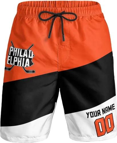 Miniatura 22 de Custom Hockey Men's Shorts Gifts for Men Casual City Youth Fans Sport Beach Shorts Add Name & Number Quick Dry