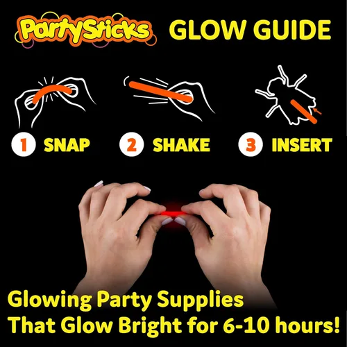 Miniatura 3 de Glow Critters y Halloween Trick or Treat - Esqueletos y calabazas brillantes - Bastones brillantes para fiestas - Suministros de fiesta que brillan