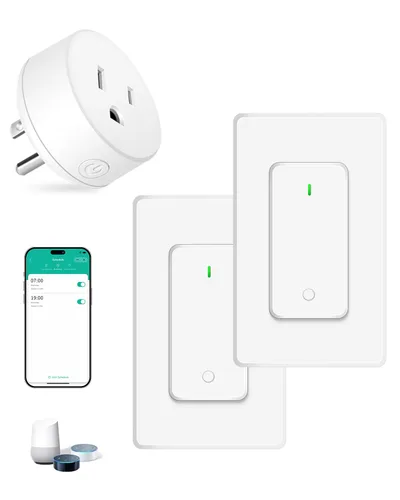 Miniatura 75 de NineLeaf Interruptor de salida remoto inalámbrico, interruptor de lámpara remoto, interruptor decorativo de enchufe de luz de encendido y apagado