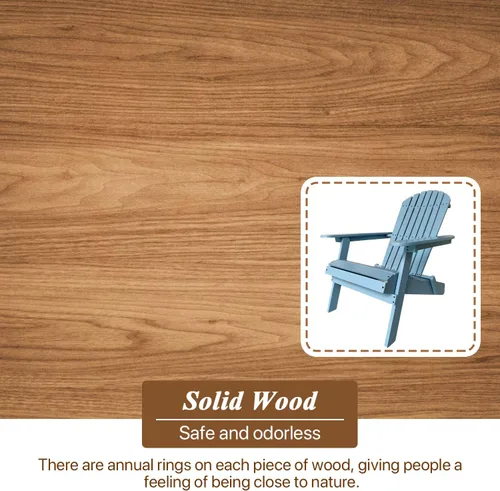 Miniatura 5 de Adirondack - Silla de madera para exteriores, silla de patio, sillas para hoguera, silla plegable para césped, tumbona, sillas de patio, resistente