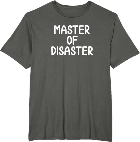 Miniatura 4 de Camiseta divertida con texto en inglés "Master Of Disaster