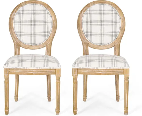 Miniatura 17 de Christopher Knight Home Phinnaeus Silla de comedor de tela beige de poliéster (juego de 2), juego de 2 piezas
