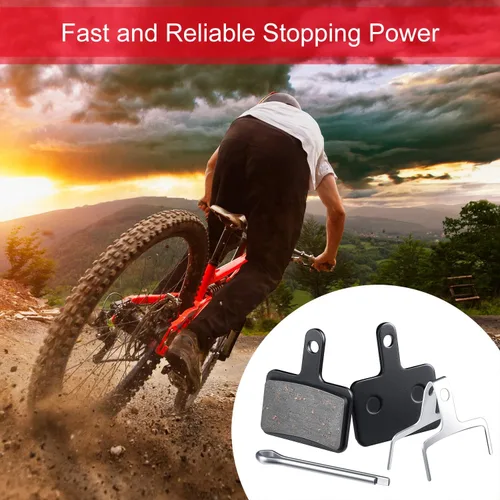 Miniatura 7 de Zonon 4 pares de pastillas de freno para bicicleta compatibles con TRP Tektro Shimano Deore Br-M575 M525 M515 T615 T675 M505 M495 M486 M485 M475