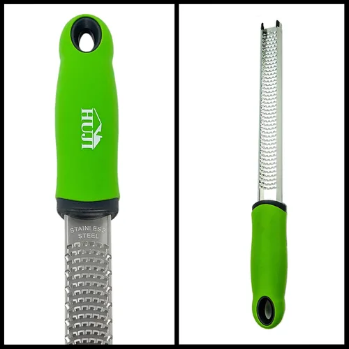 Miniatura 3 de HUJI Rallador y rallador de cítricos: limón, jengibre, ajo, trufa, queso, cuchillas afiladas de acero inoxidable con cubierta protectora, apto