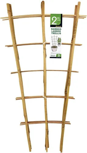 Mininfa - Enrejado de bambú natural de 24 pulgadas de alto, escalera de jardín, planta para plantas trepadoras, verduras, macetas, paquete de 3