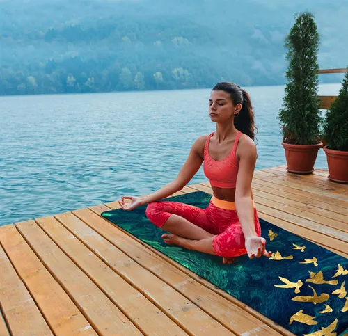 Miniatura 5 de nuveti Esterilla de yoga de viaje impresa - Esterilla de ejercicios y entrenamiento de 1/16 de pulgada de grosor, antideslizante, con bolsa